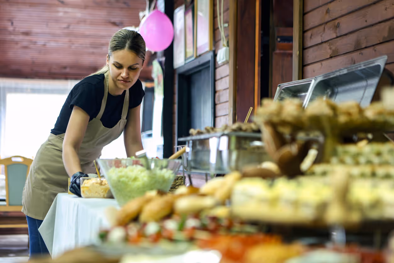woman catering at event 