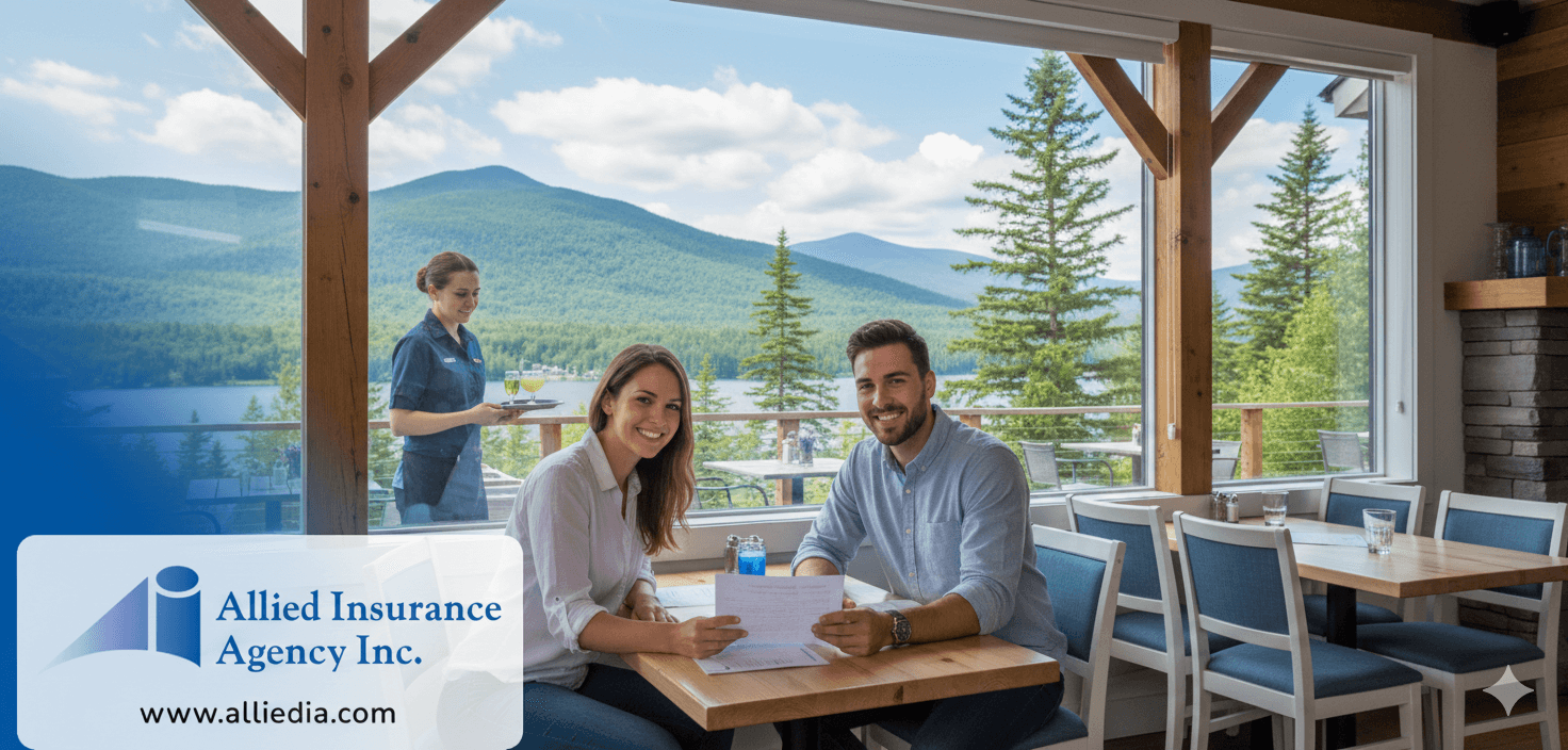 couple smiling at n.h. restaurant - best nh restaurant insurance concept