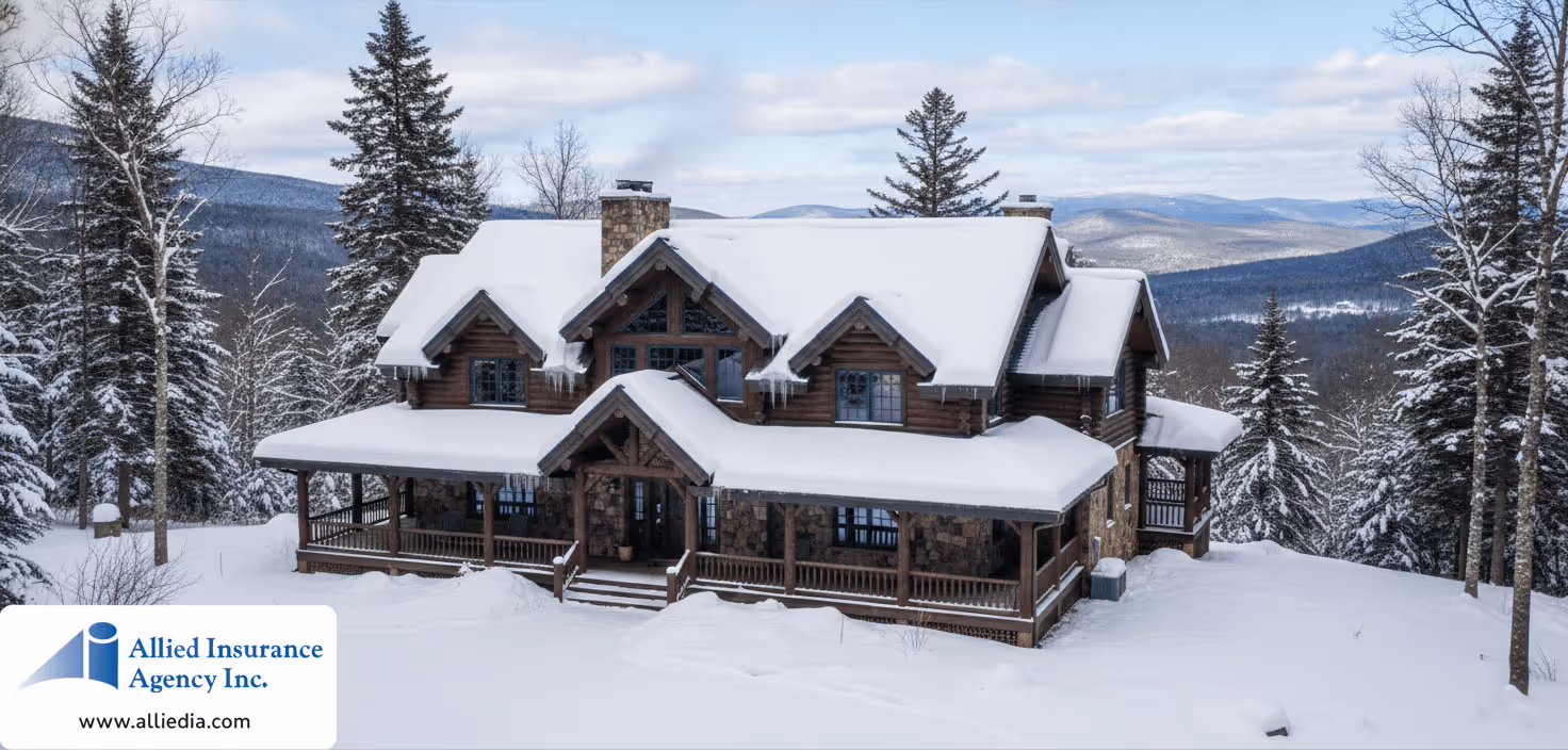 Snowy mountain cabin - Lower Your New Hampshire Home Insurance Premiums in 2026 concept
