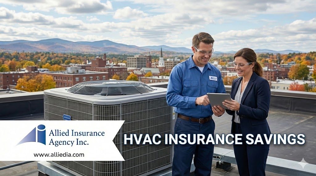 hvac contractor meets with business owner on top of roof to discuss air conditioning