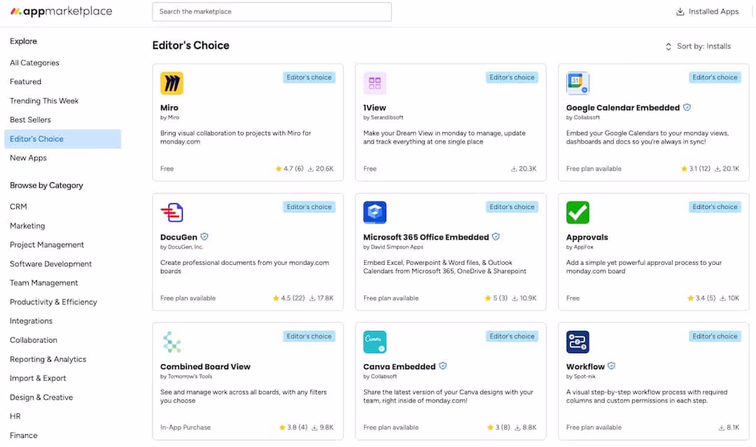 Monday.com - Apps Marketplace