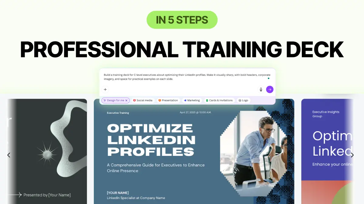 In 5 Steps: Create a Professional Training Deck with Canva AI