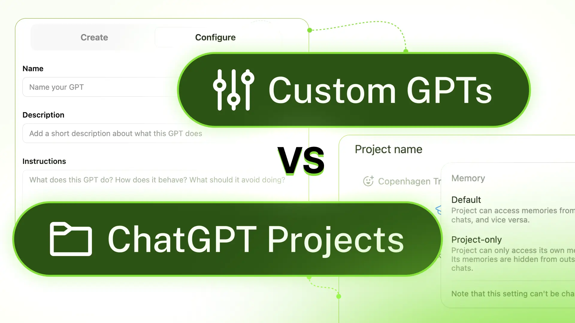 Personalizing AI: Custom GPTs or ChatGPT Projects?
