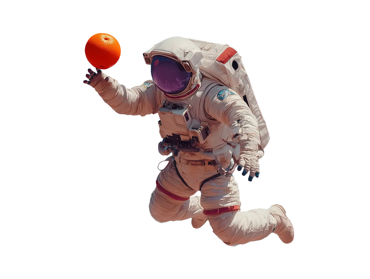 Floating  astronaut.