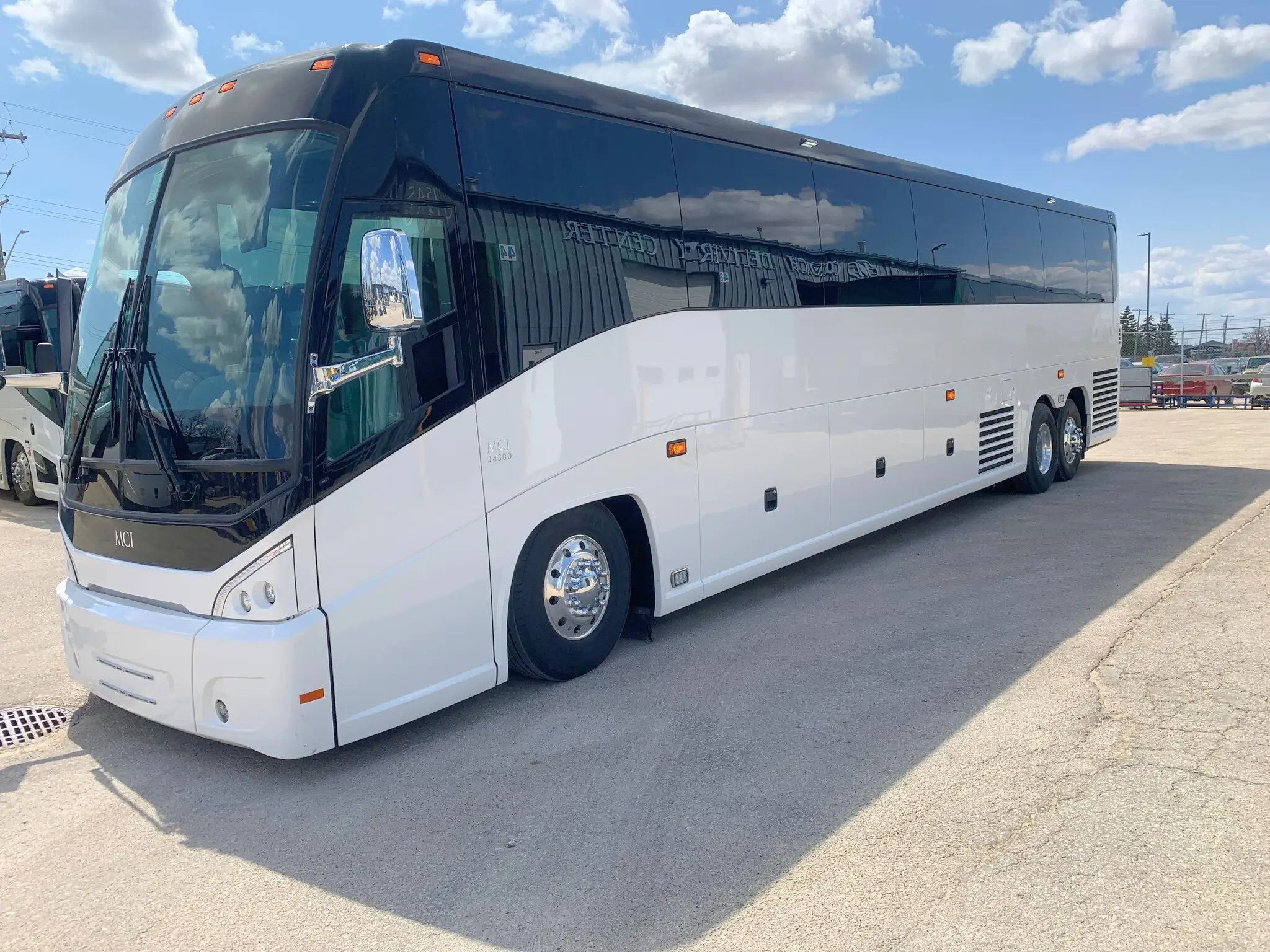 MCI J4500 motorcoach: reliable, comfortable, all-season community transport for Indigenous communities.