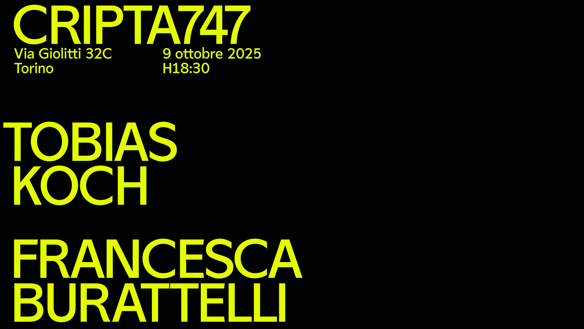 Francesca Burattelli, Tobias Koch