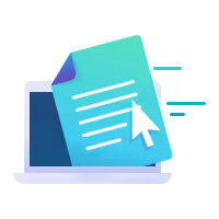 Cursor sign on a document