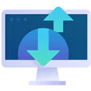 uploads and downloads