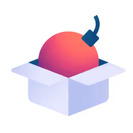 illustration sandboxing bomb in a box