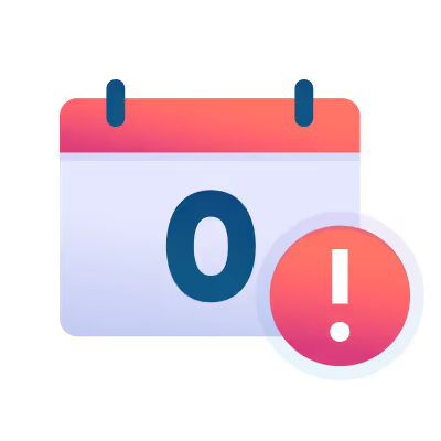 Illustration for Zero day: zero sign on a calendar