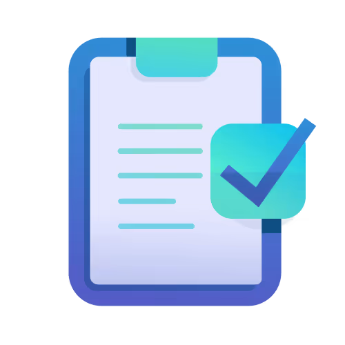 Illustration about a notepad with a tick sign