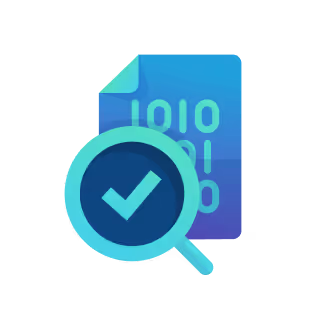 Illustration about verifying data