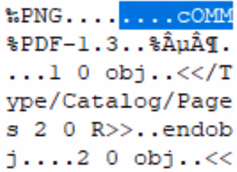 Custom chunk with keyword “cOMM”