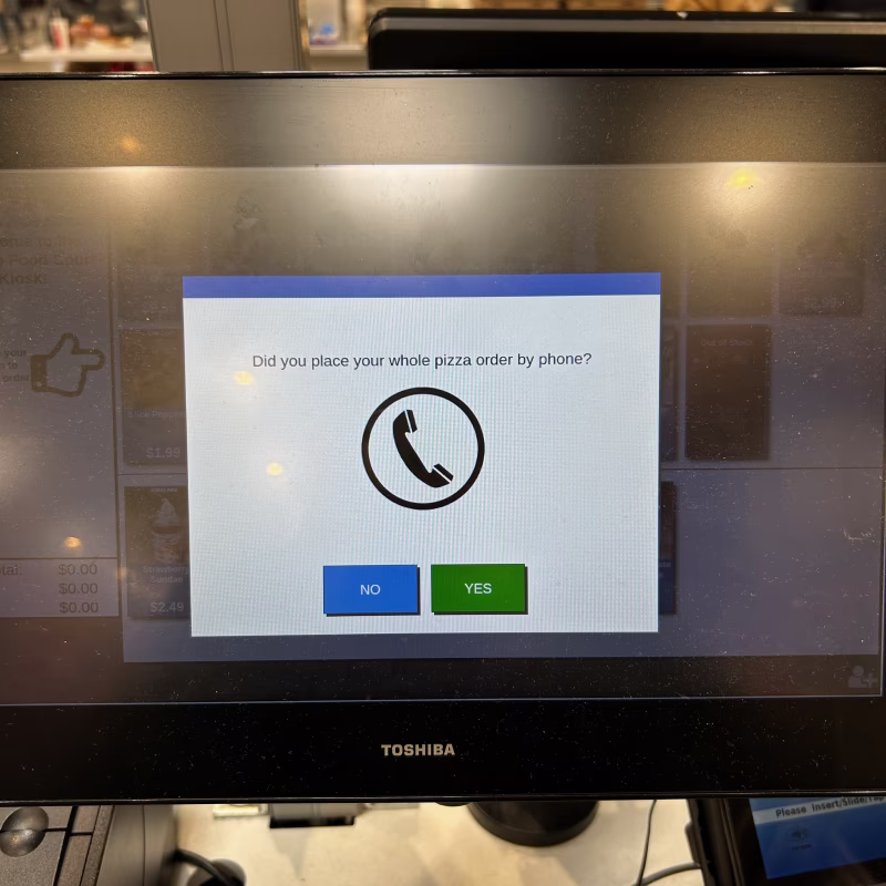 Costco Food Court Kiosk Screen