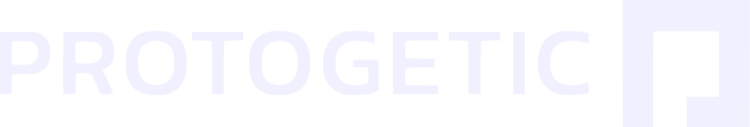 Word PROTOGETIC in uppercase letters with a geometric square shape on the right.
