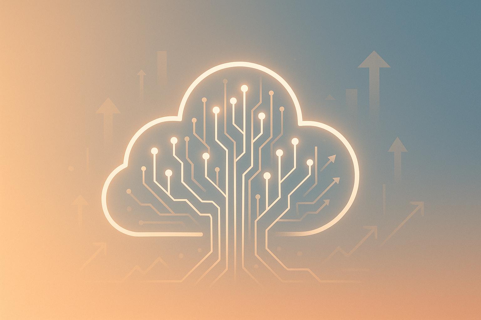 Budget scalable cloud infrastructure illustration