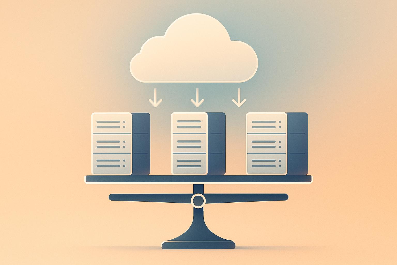 Load balancing reduces cloud illustration