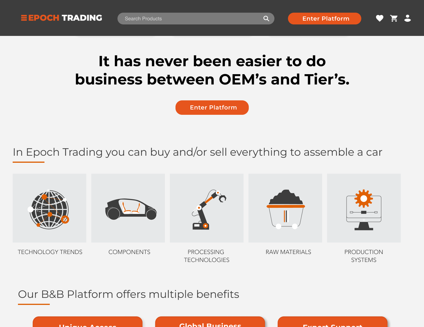 Epoch Trading app screen