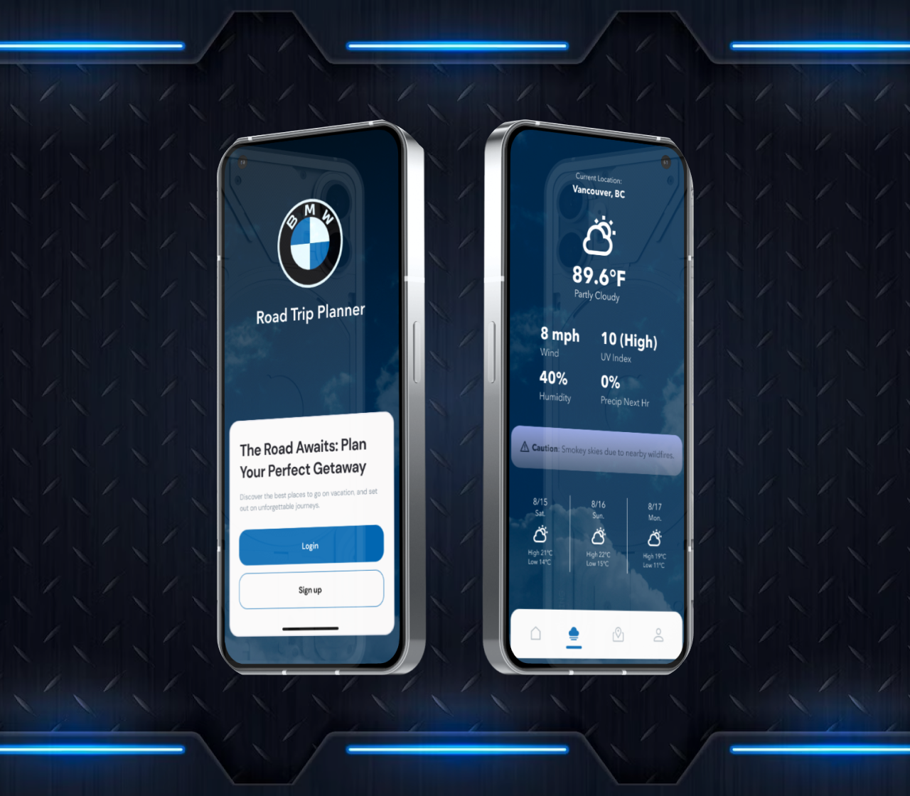 Bmw app screen
