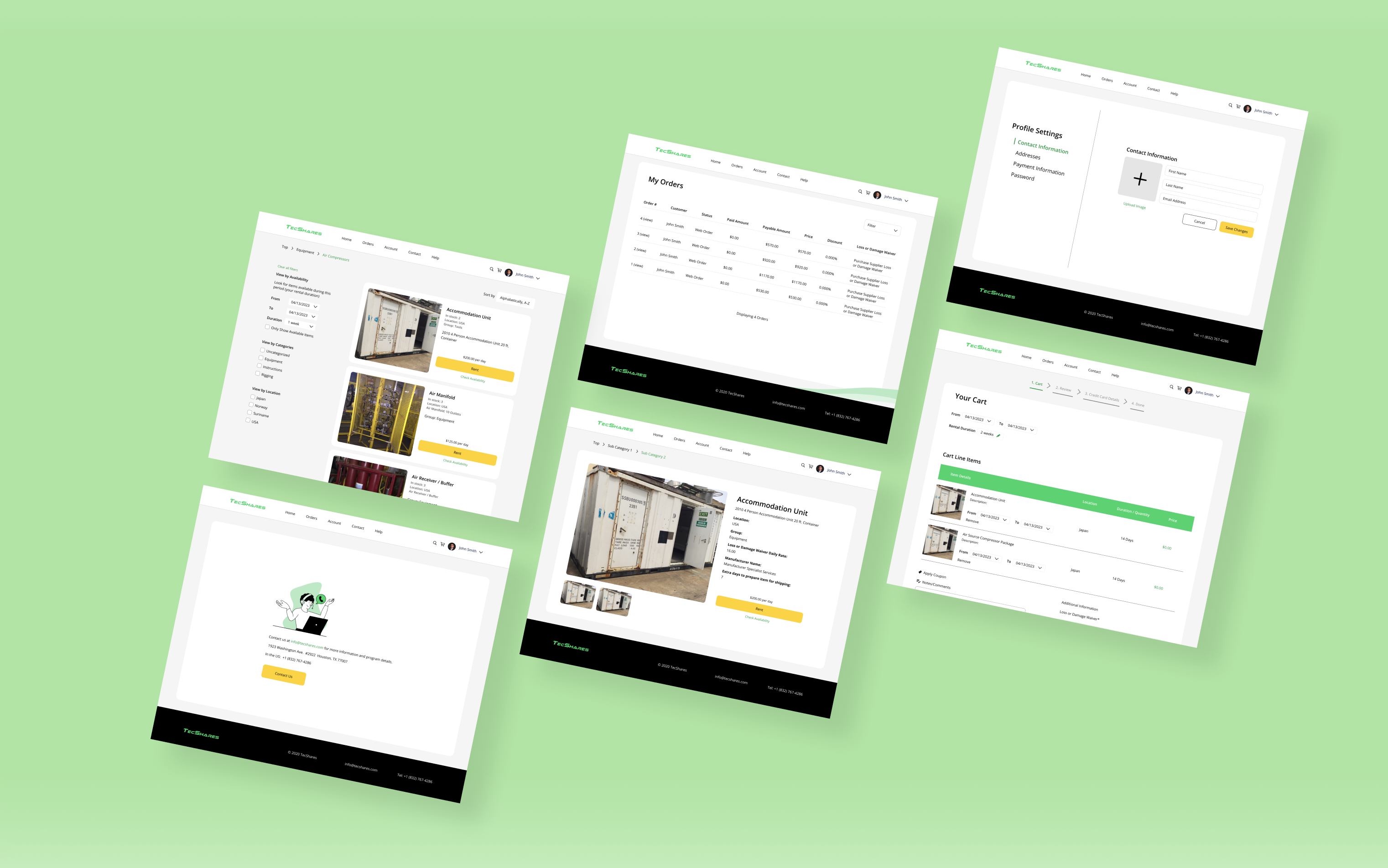 Tecshares app screen