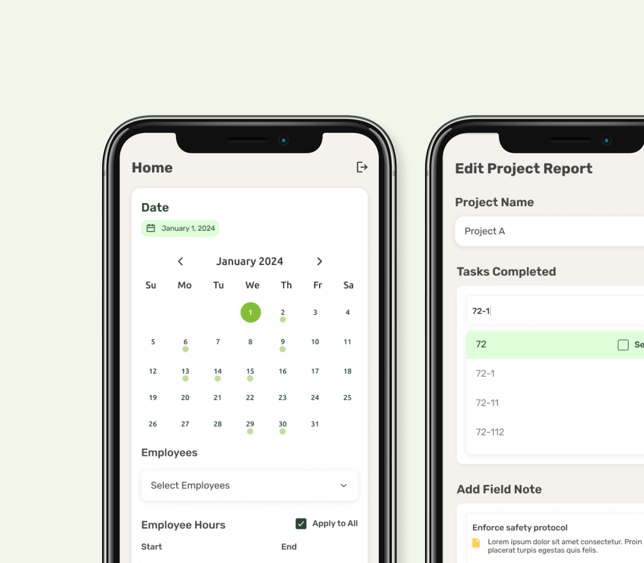Ngs Contracting app screen