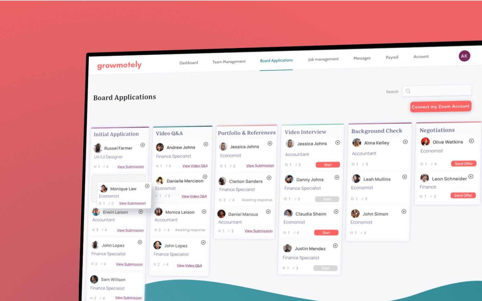Growmotely app screen