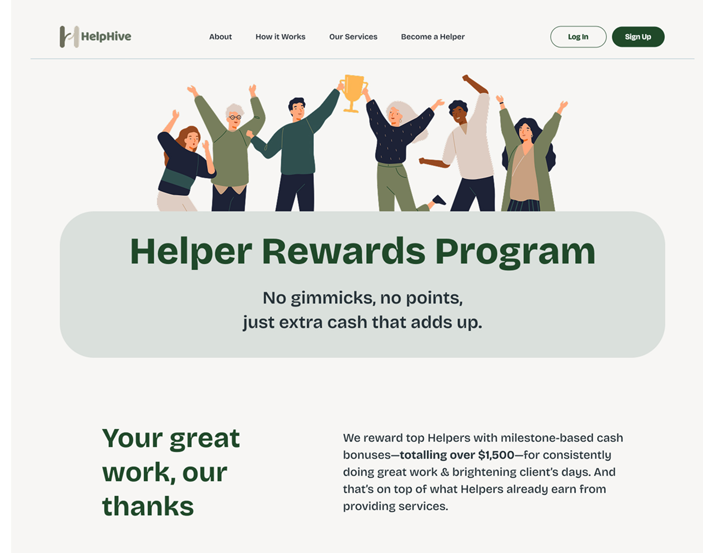 Help Hive dashboard screen