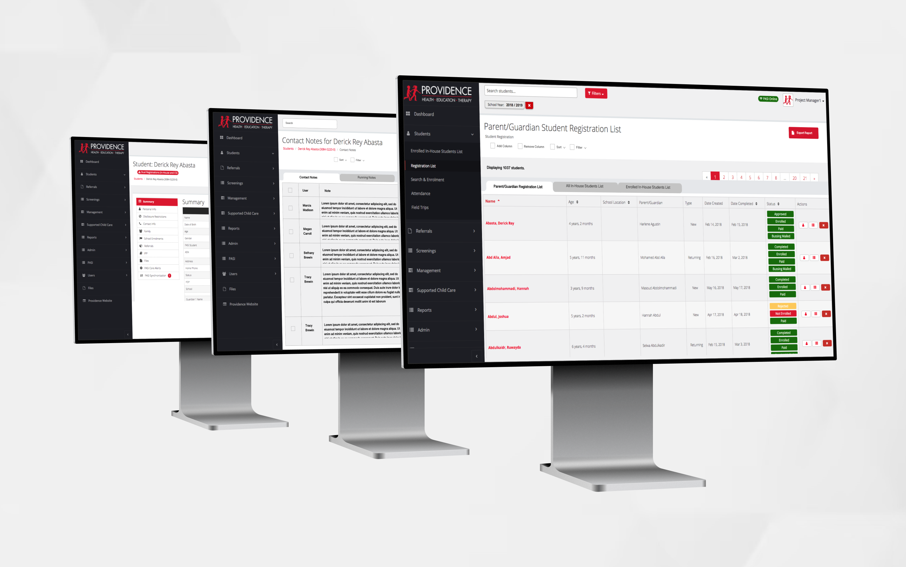 Providence app screen