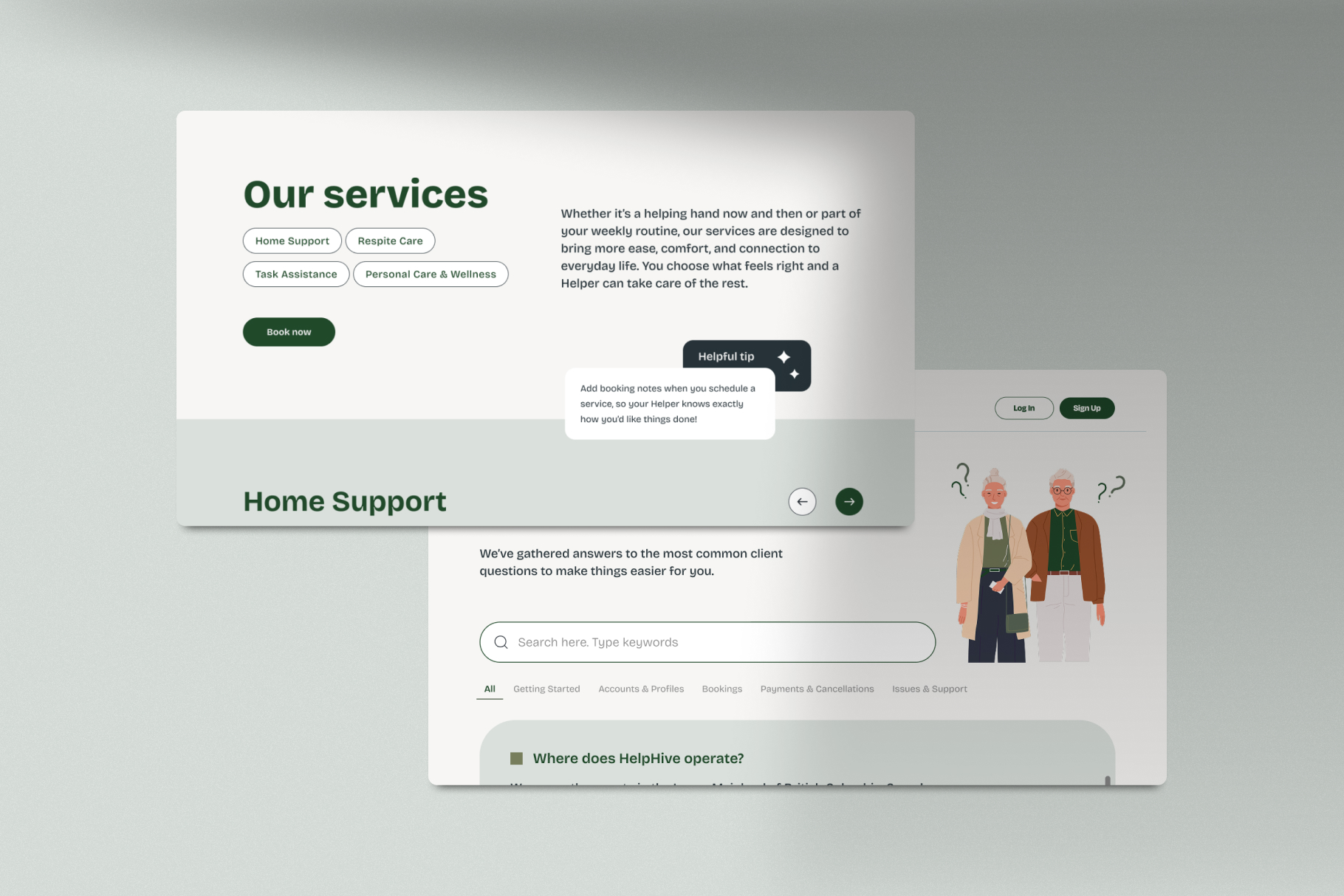 Help Hive app screen