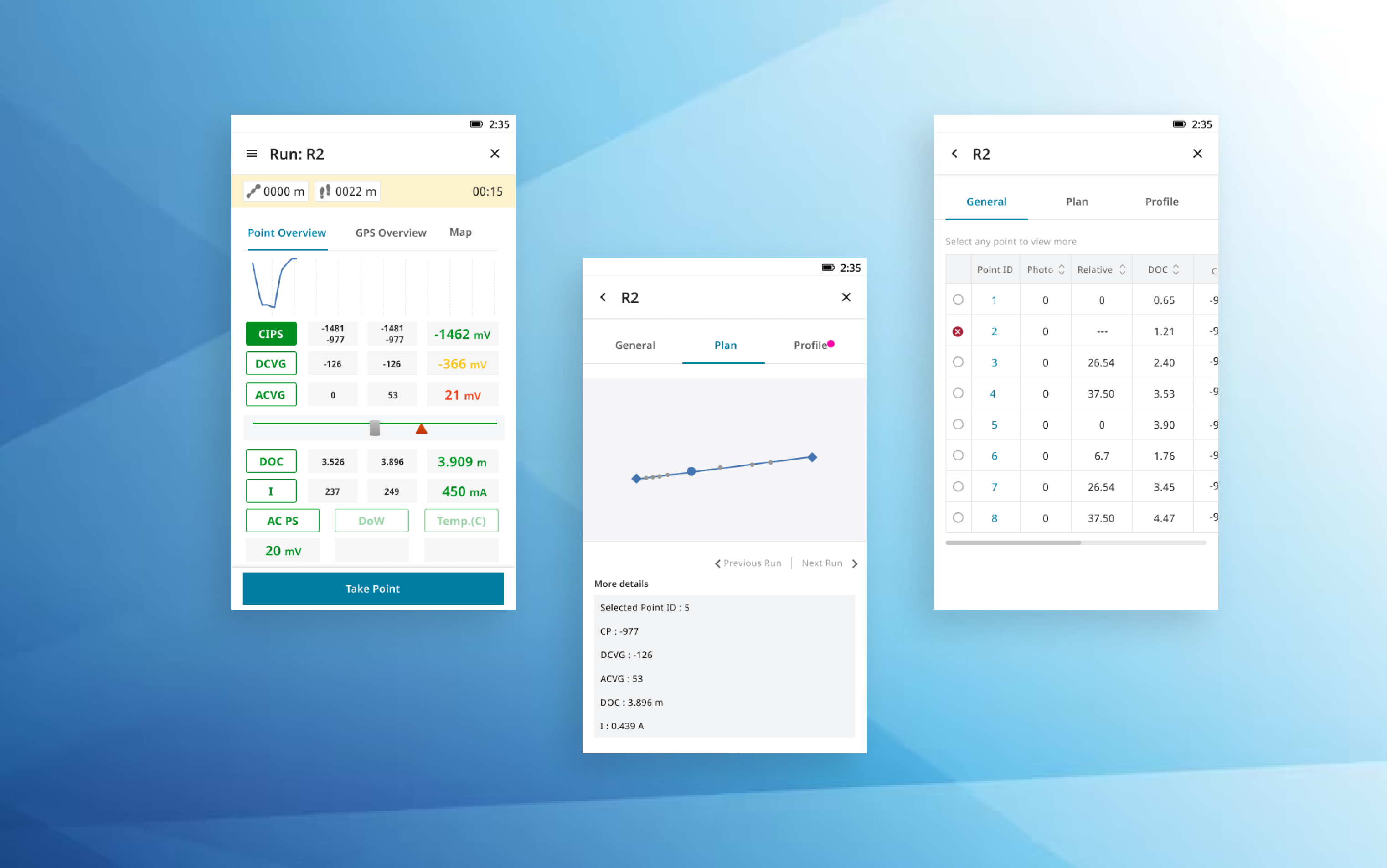 Xylem app screen
