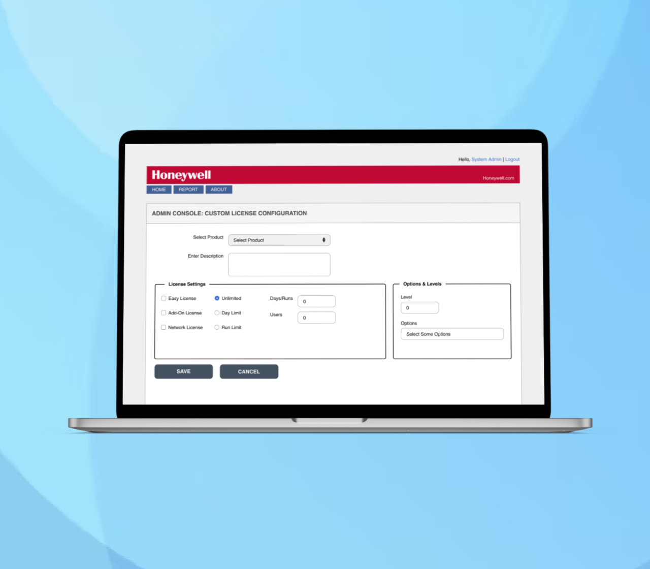 Honeywell app screen