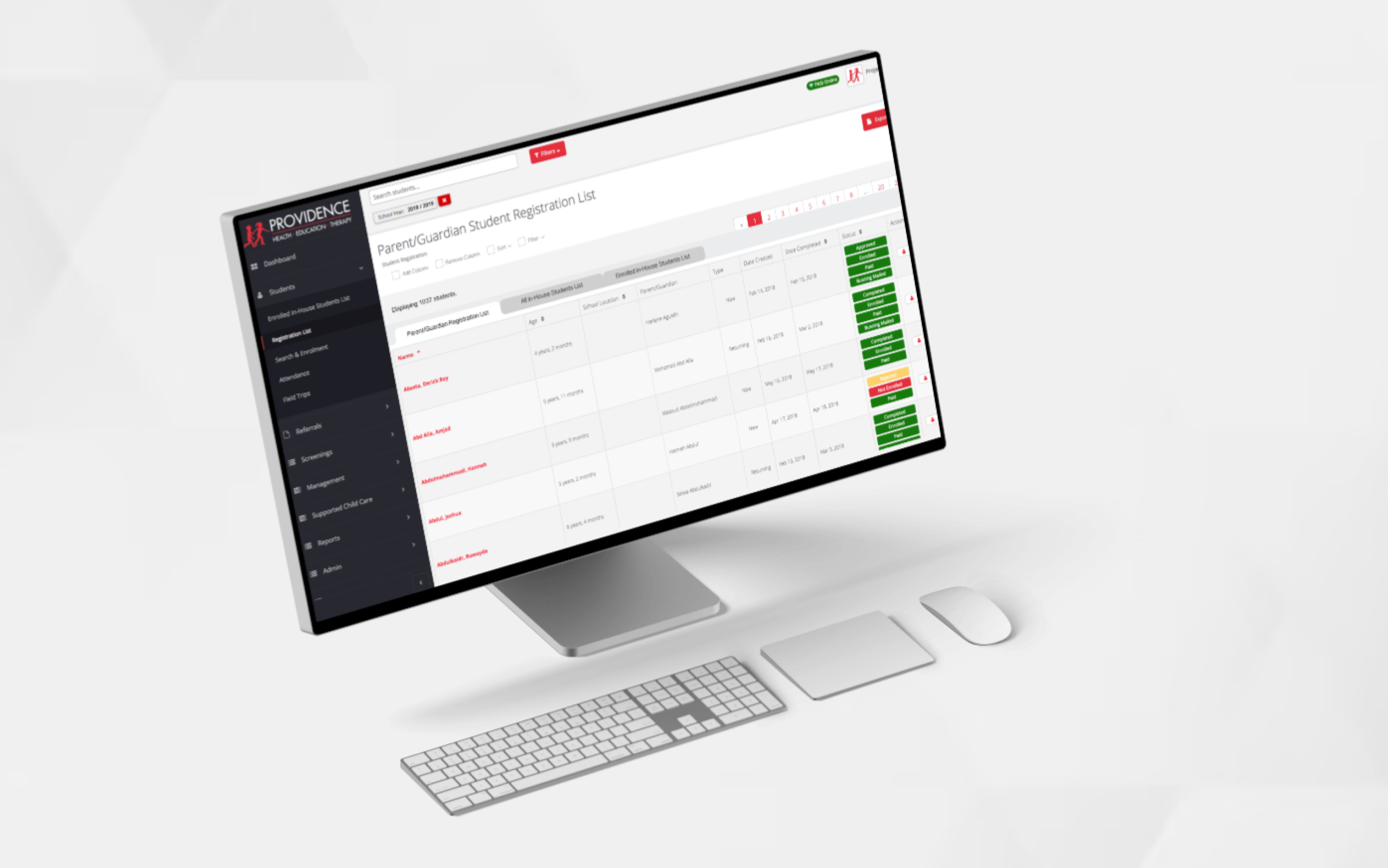 Providence app screen