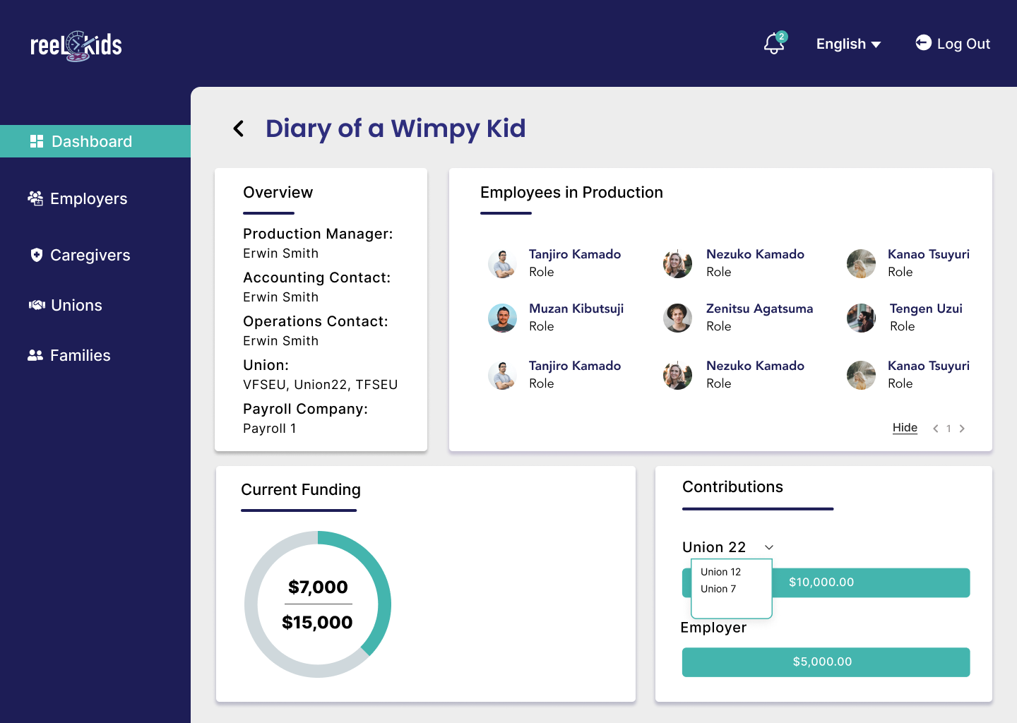 Families IN Film app screen
