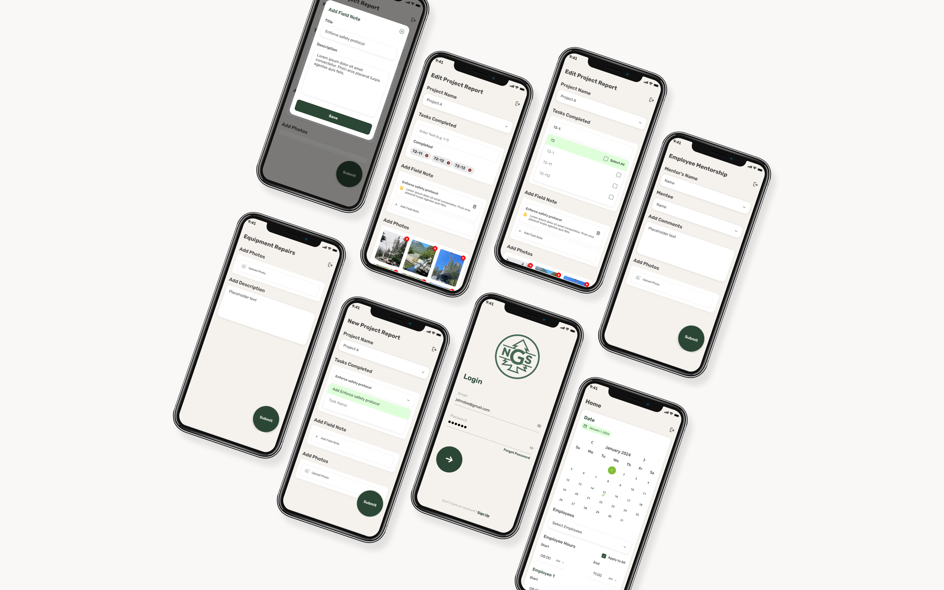 Ngs Contracting app screen