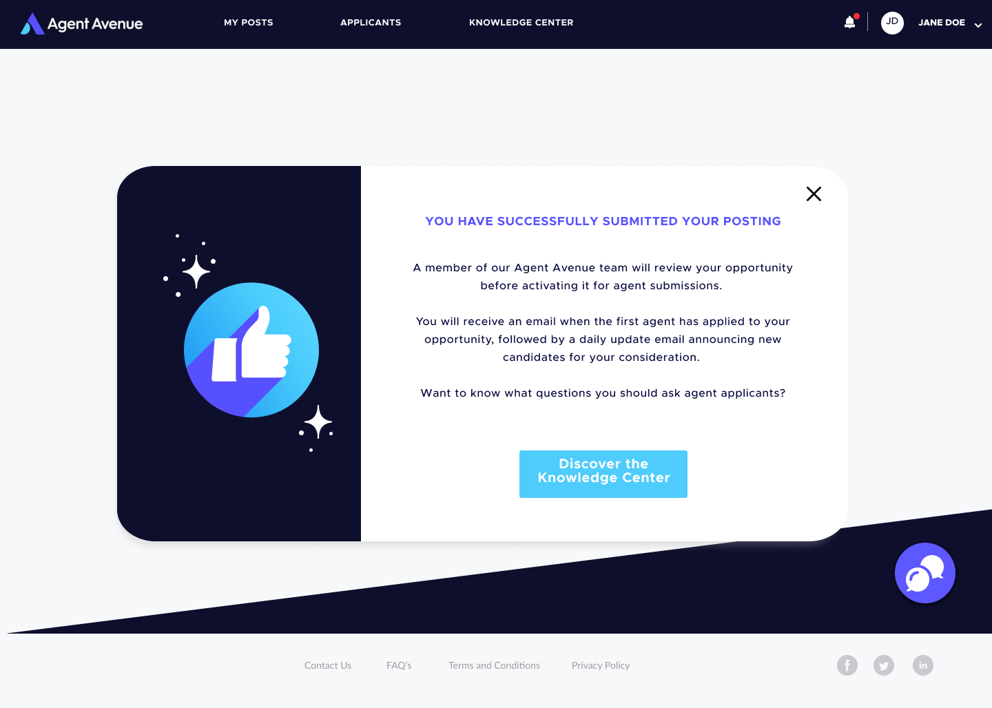 Agent Avenue app screen