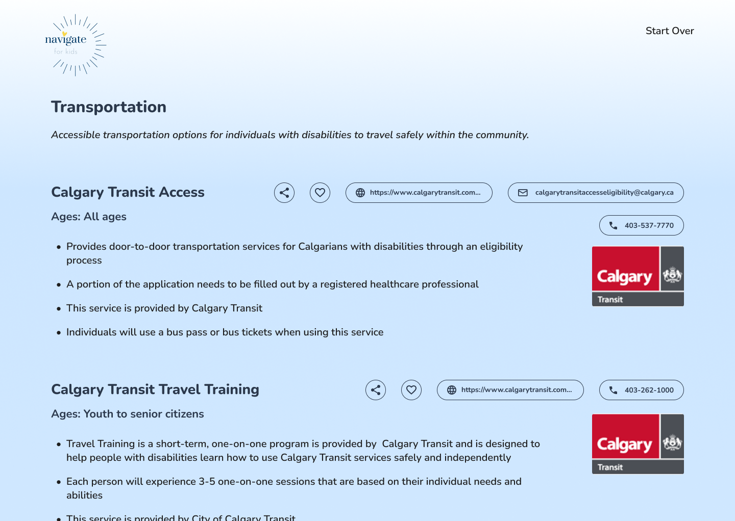 Calgary Scope Society app screen