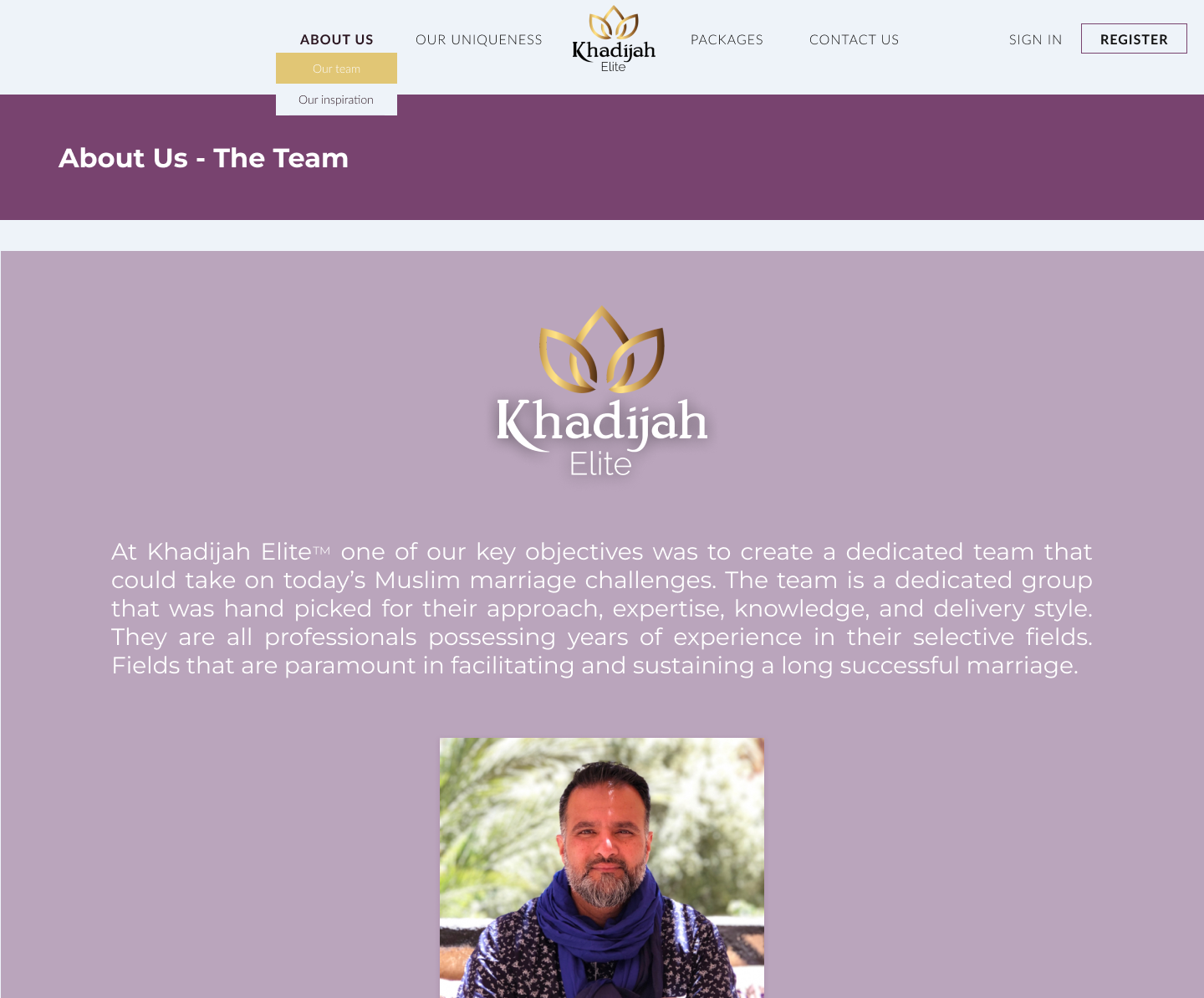 Khadijah Elite app screen