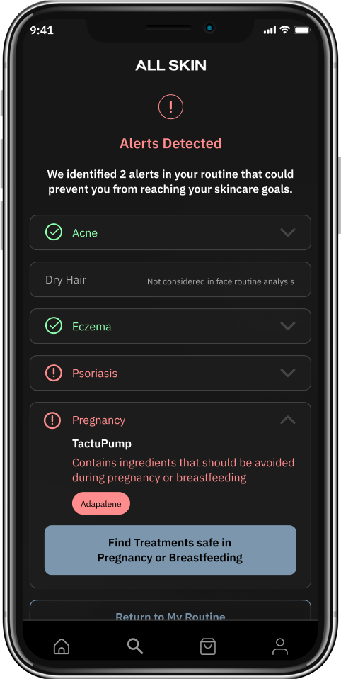 All Skin app screen