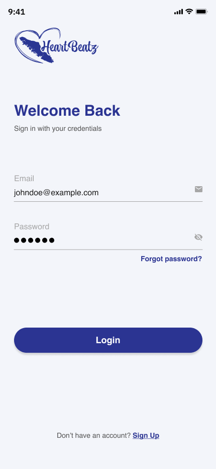 Vancouver Island Heartbeatz app screen