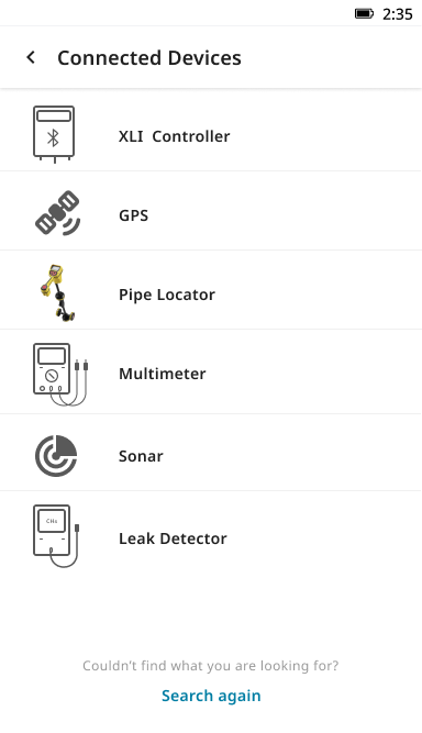 Xylem app screen