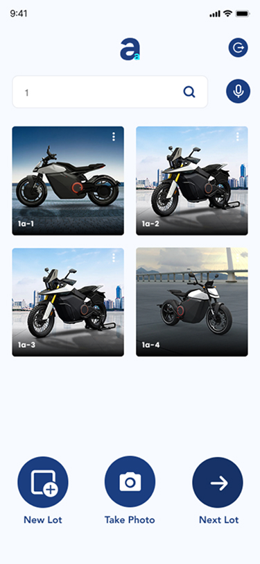 Able Auctions app screen