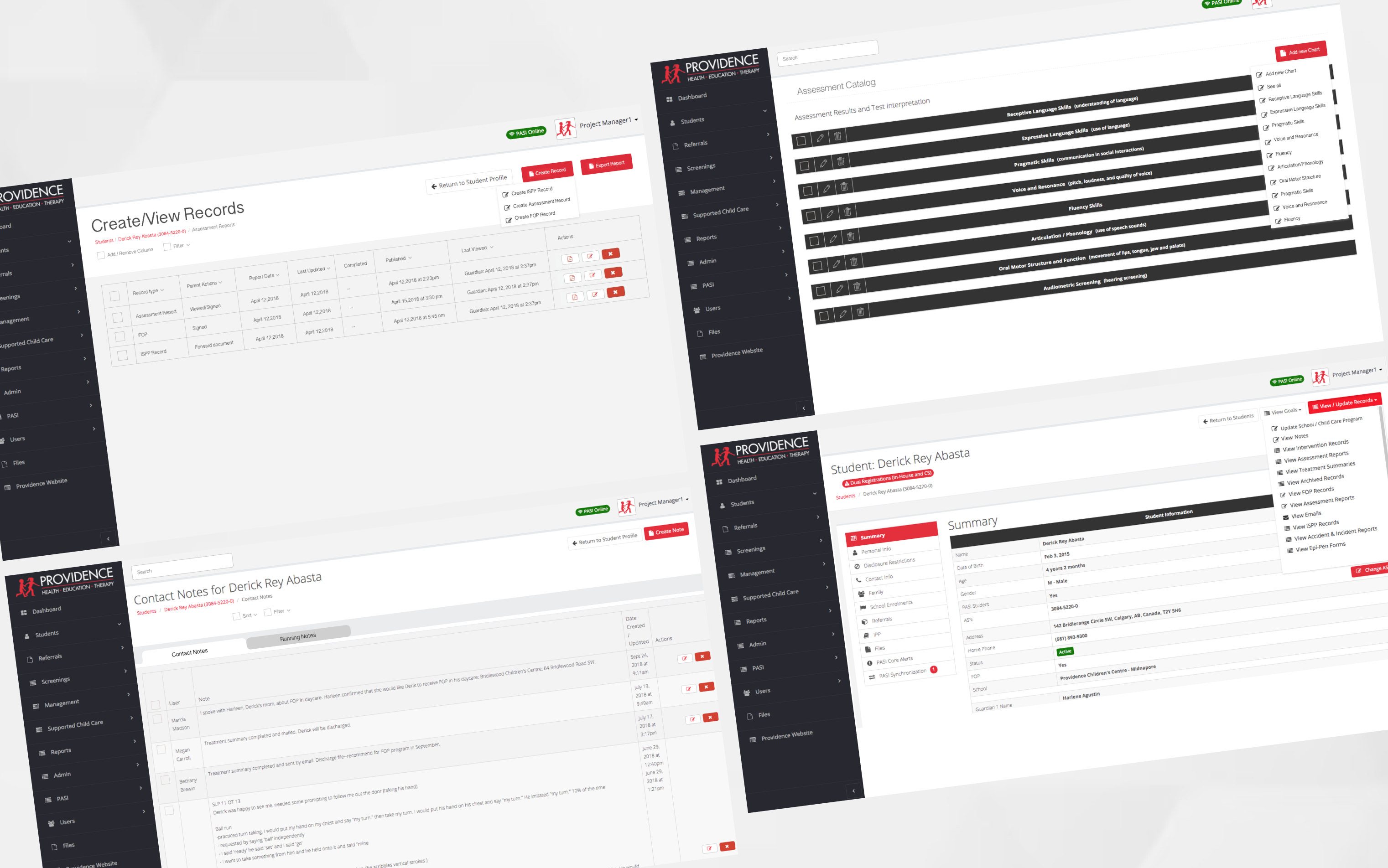 Providence app screen