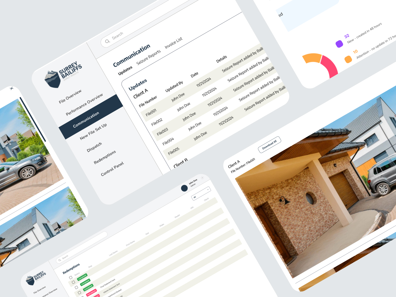 Surrey Bailiffs app screen