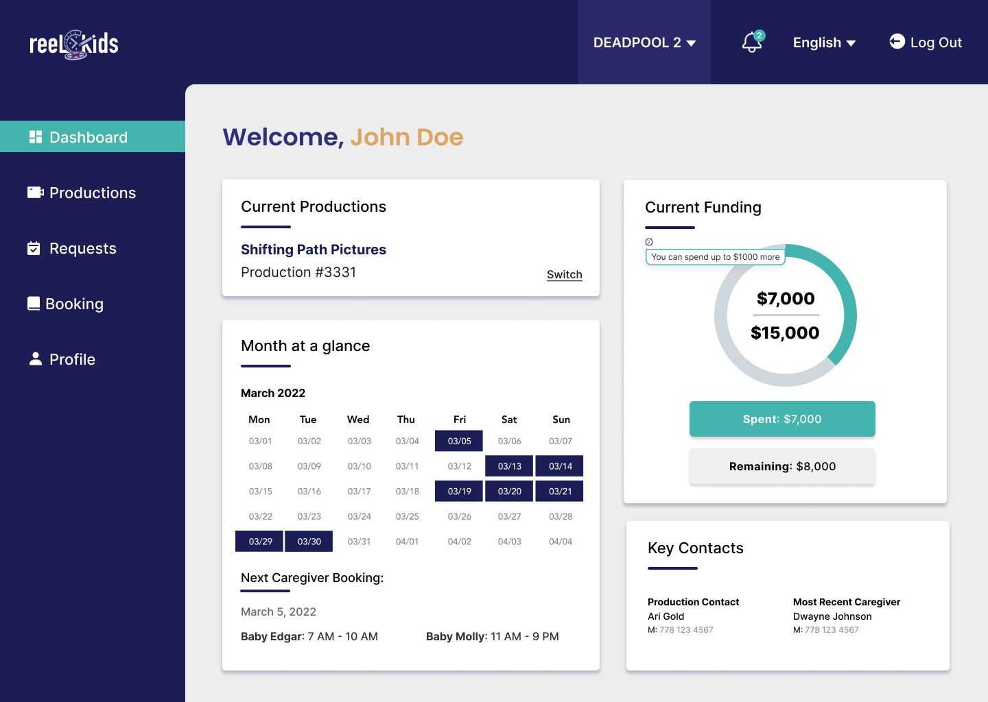 Families IN Film app screen