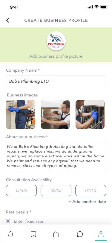 MY Trade Shop app screen