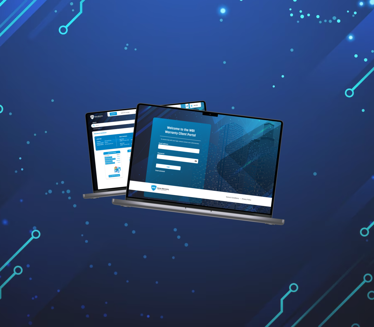 Wbi Home Warranty app screen