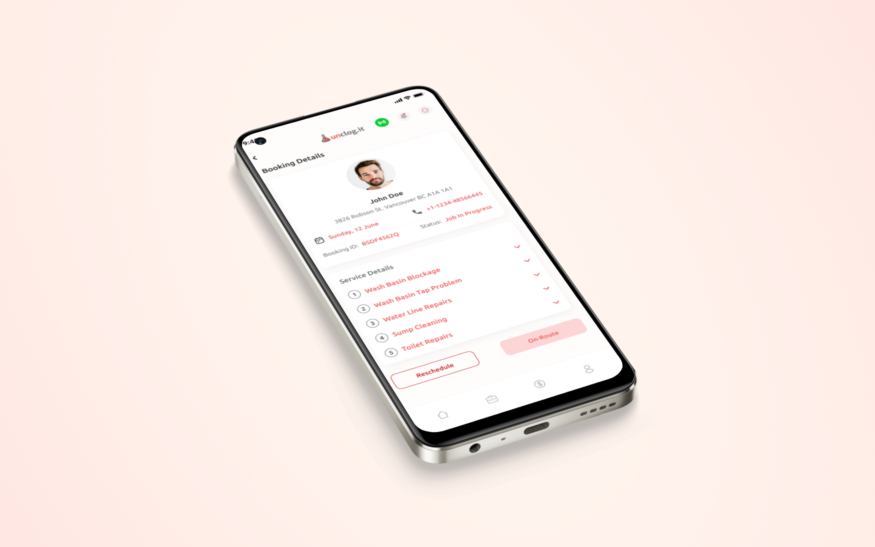 Unclog IT app screen