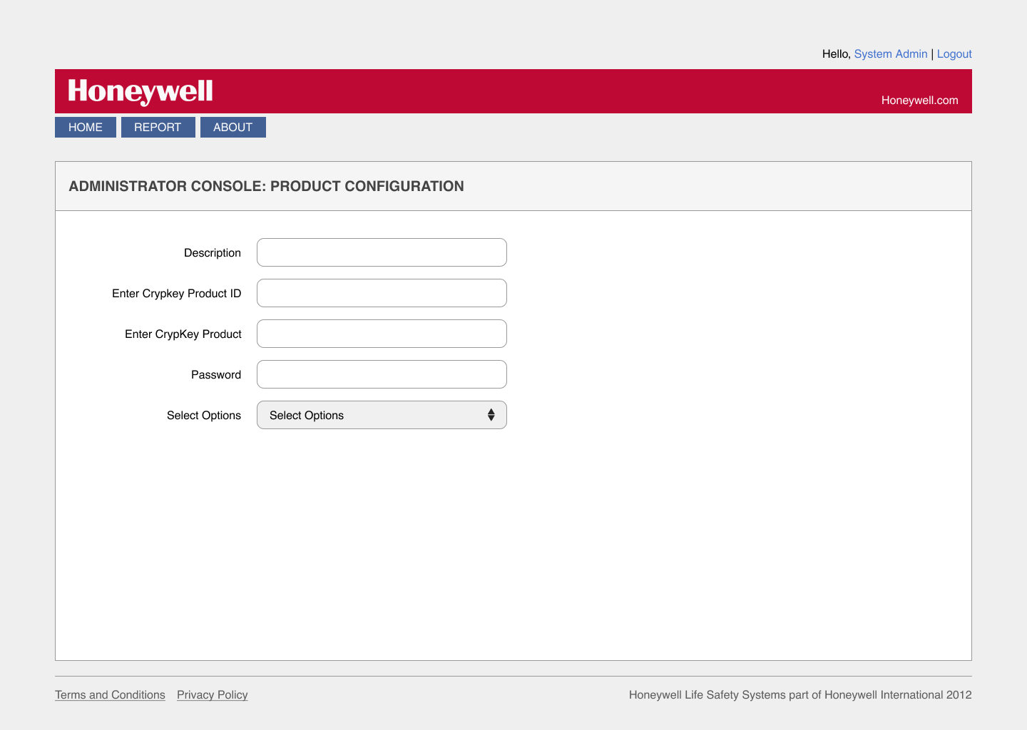 Honeywell app screen