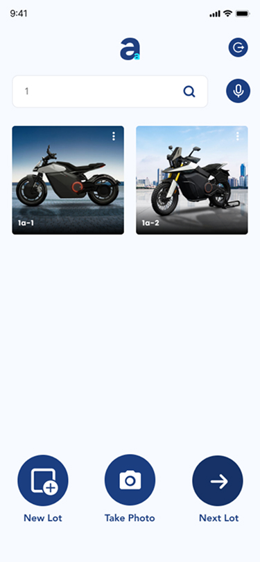 Able Auctions app screen