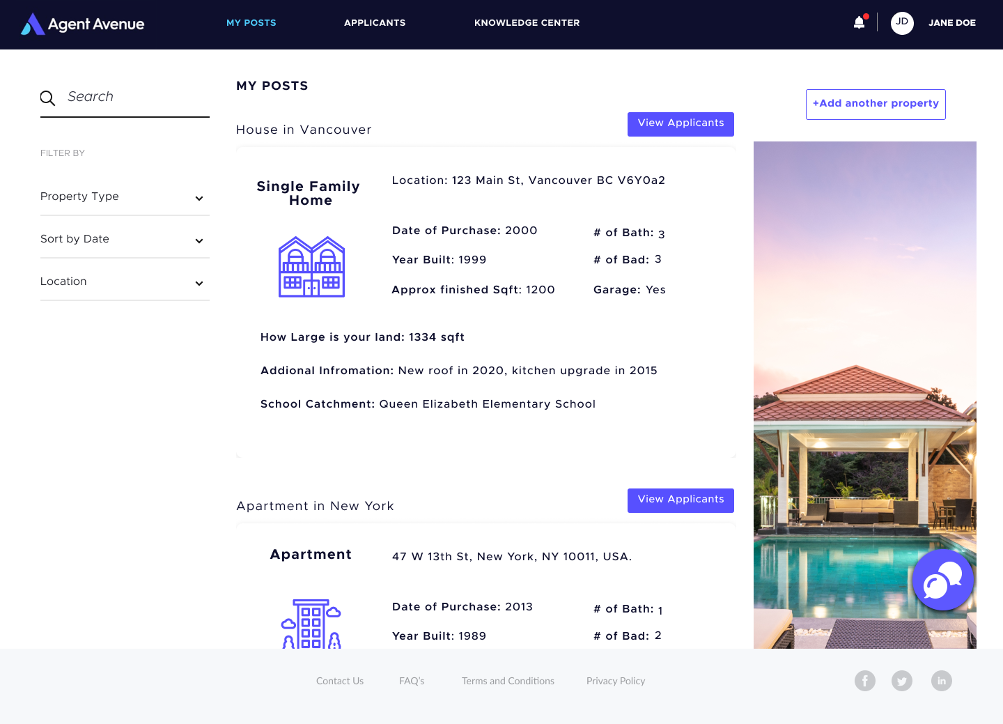 Agent Avenue app screen